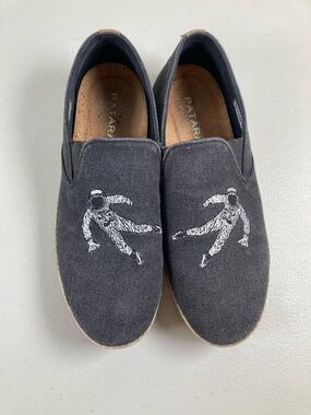 Patara Astronaut Seeker Gray Slip-On Men’s Sz 9 Slip-on Shoes Cork Insole Canvas
